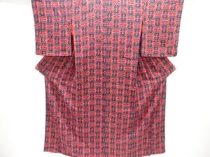 大正ロマン　抽象花模様着物